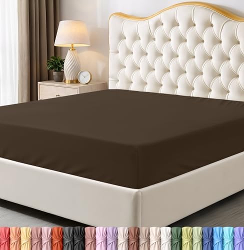 Queen Fitted Sheet, Ultra Soft Fits Up to 15 Inch Deep Pocket by UTOPIABEDDING