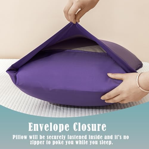 TELUS Pillow Cases King Size 2 Pack, Bamboo Rayon Pillowcase - Image 4