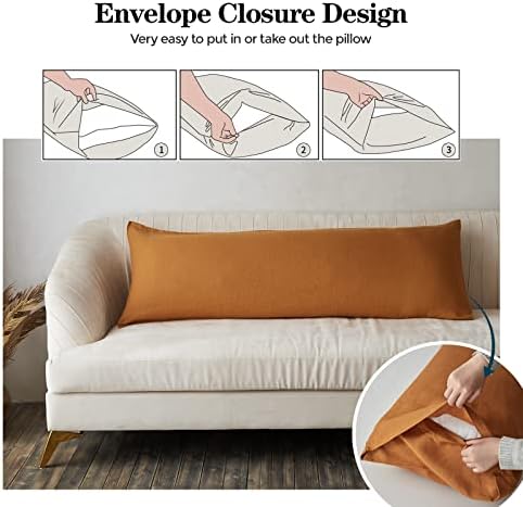 Simple&Opulence Body Pillow Cover 20" x 54", 100% Pure Linen, Ultra Soft and - Image 2