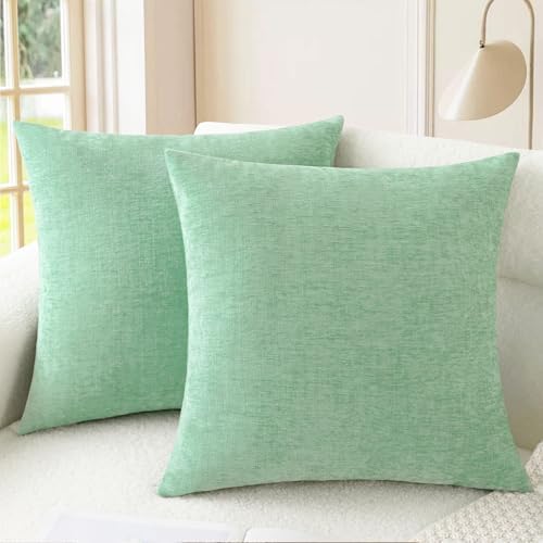 CaliTime Decorative Couch Throw Pillow Covers 22 X 22 Inches Grey Green by CaliTime