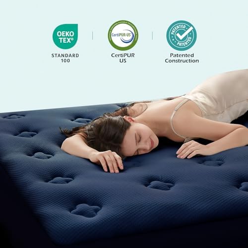 Hansleep King Mattress Topper Memory Foam, King Size Pillow Top Mattress Pad - Image 5