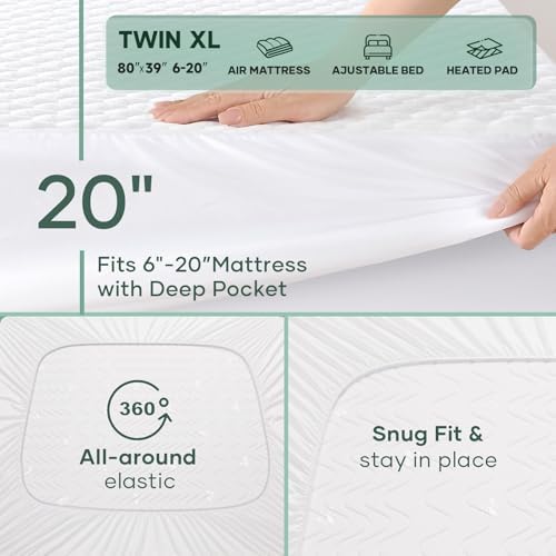 Ohgeni 100% Waterproof Mattress Protector, Twin XL-2 Pack, Fitted Sheet - Image 7