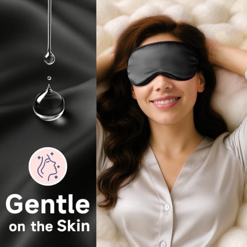 Umisleep Sleep Mask 100% Pure Mulberry Silk, 22 Momme Eye Masks - Image 3