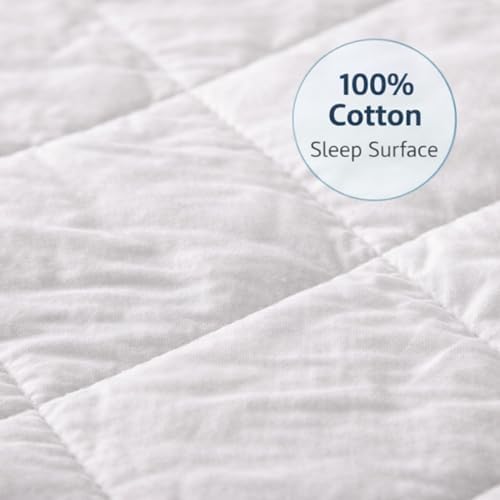 Continental Bedding Harmony Collection Quilted Mattress Pad 100% Cotton Top - Image 3