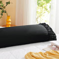 Vonty Black Ruffled Pillow Cases Set of 2, Body Size, 20x54 Inch by CreateCozyLife