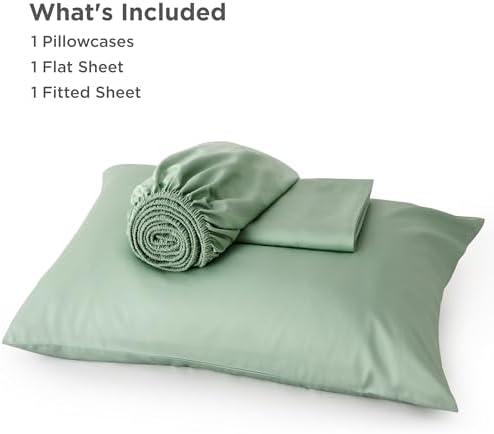 Bedsure PureWoven 100% Rayon Derived from Bamboo, Twin Bed Sheets, 3 Pieces - Image 6