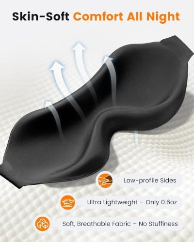 3 Pack Sleep Masks for Women: Zero Eye Pressure Airplane Travel Essentials - Image 5