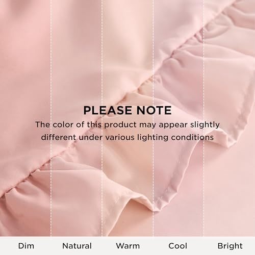 Bedsure Ruffle Pillow Cases Standard Size Set of 2, Blush Pink Pillow Shams - Image 5