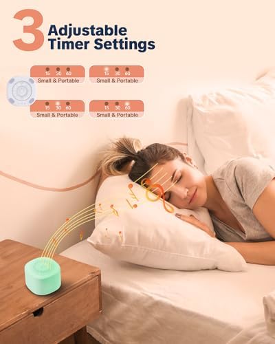 Travel White Noise Sound Machine 20 Sounds, Portable Sound Machine - Image 4