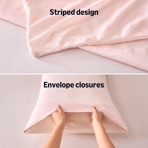 Amazon Basics Stripe Cooling Pillow Cases - Image 4