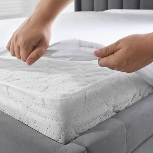 Fresh Ideas Waterproof Mattress Protector 100% Vinyl Hypoallergenic, California - Image 2