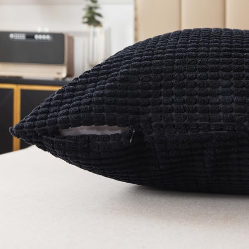 Pack of 1 Corduroy Soft Soild Body Pillow Covers Set Sofa Bedroom - Image 4