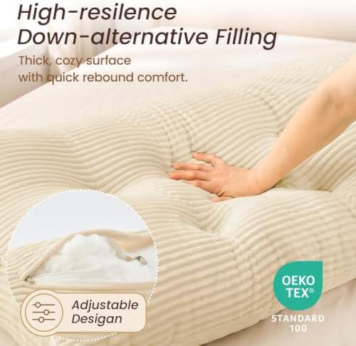 Sasttie Headboard Pillow Full, Bed Wedge Pillow Headboard - Image 4