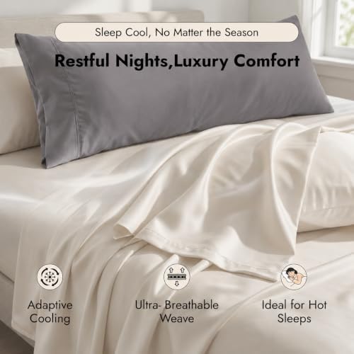 Cotton Metrics Body Pillowcase 20x48 – 100% Tencel Lyocell Eucalyptus Cooling - Image 3