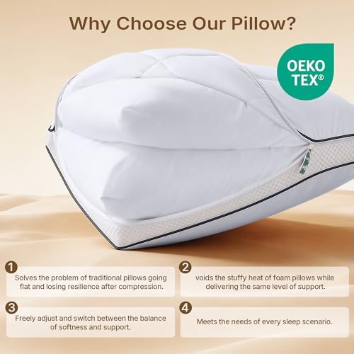 Luxury Adjustable Pillows Standard Size Set of 2 - Image 2