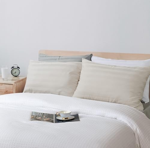 Standard Pillow Protector Set of 4, 100% Egyptian Cotton Pillow Cases - Image 7