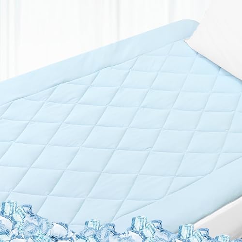 King Mattress Pad Cooling & Breathable -Fitted Deep Pocket 18-22 Inches by HOMTEC