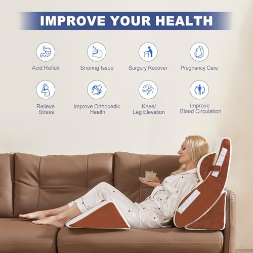 WSOFRLAC Orthopedic Bed Wedge Pillow Set 4PCS – Memory Foam Pillows - Image 5