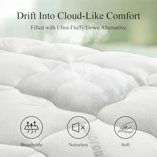 Mattress Topper Full Size Over 3 Inch Thick, Viscose Made from Bamboo - Image 3