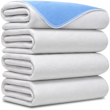 Heavy Absorbency Bed Pad, Washable and Reusable Incontinence Bed Underpads by Conkote