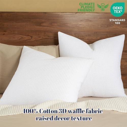 PHF Cotton Waffle Throw Pillow Covers 22" x 22", No Insert - Image 2