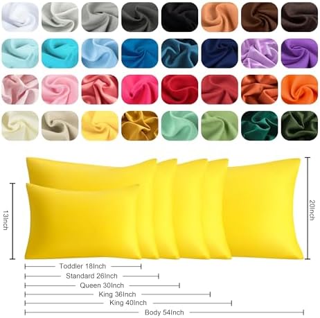 Body Pillow Cases, 2 Pack, 20x54 in, Microfiber - Image 6