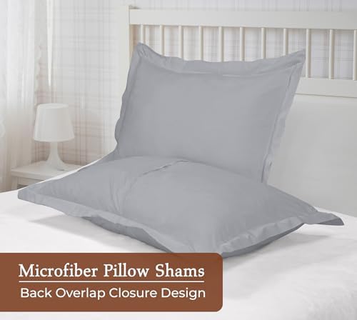 Royale Linens Microfiber Standard Size Pillow Shams Set of 2 - Image 2