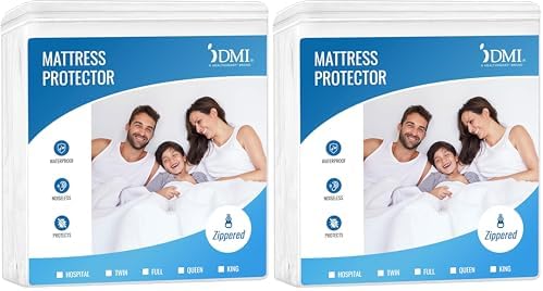 DMI Twin XL Zip Mattress Cover, Waterproof and Washable, Noiseless Cover by DMI