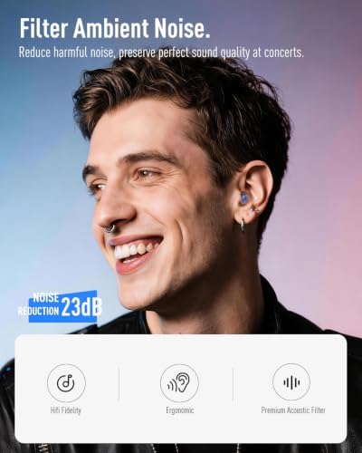 Hearprotek Concert Ear Plugs, 2 Pairs High Fidelity Ear Plugs - Image 3