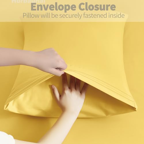 Horbaunal Microfiber Pillowcases Queen Size, 2 Pack - Image 5