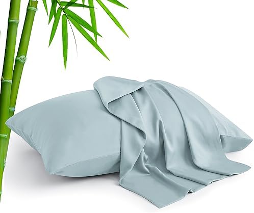BEDELITE Cooling Pillow Cases Queen 2Pcs, Rayon Made from Bamboo, Haze Blue by BEDELITE