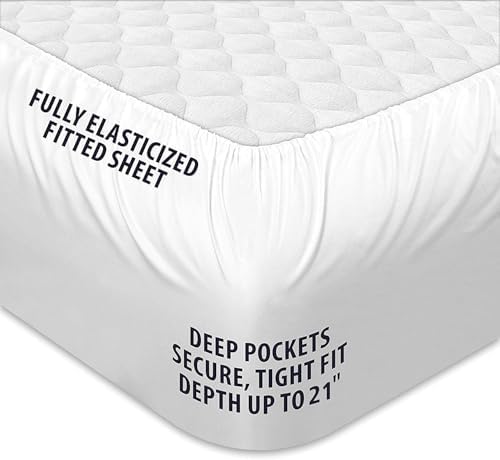 COONP California King Mattress Topper, Cotton Thick Pillow Top Mattress Pad - Image 4