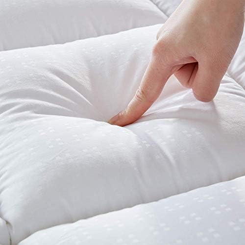 SLEEP ZONE Twin Cotton Mattress Topper, Ultra Fluffy Soft Mattress Pad - Image 2
