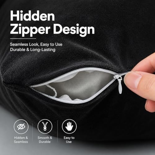 EVOLIVE Micromink Euro Sham Cover 26"x26", Hidden Zipper, 1 Pack - Image 6