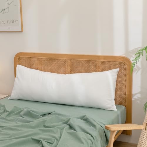 BESTOUCH Washed Cotton Pillowcases Linen Feel Bright White Body - Image 3