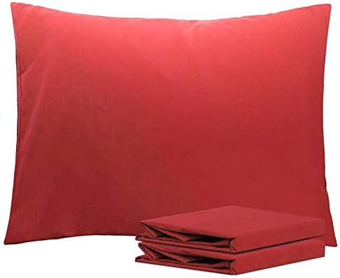 NTBAY Standard Microfiber Pillowcases, 2 Pack, 20 x 26, Wine Red by NTBAY