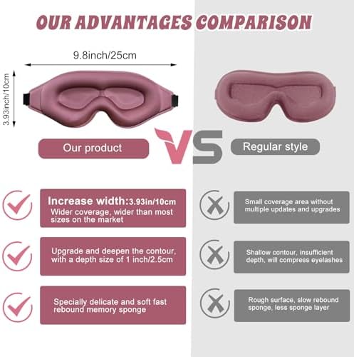 3D Advanced Eye Mask for Sleeping，Ultra Delicate Soft Skin Friendly Eye - Image 6