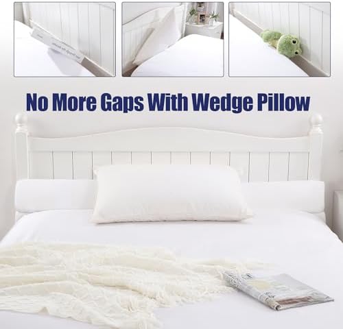 HOMBYS Wedge Pillow Headboard for Bed Gap, Foldable Bed Wedge Gap Filler Full - Image 6