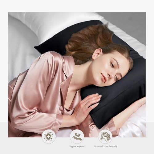 WishSmile Cooling Queen Pillowcases Set of 2 Breathable Cool Silky Soft Rayon - Image 2