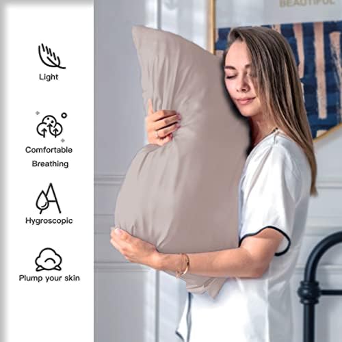 Silk Pillow Cases 2 Pack, Soft Breathable and Sliky Queen Size Pillow Cases Set - Image 3