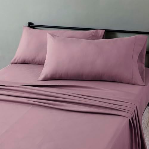 Amazon Basics Lightweight Polyester Microfiber 4-Piece Bed Sheet Set, Machine by AmazonBasics