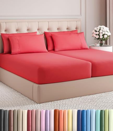 Split King 7 Piece Bed Sheet Set by CGKUnlimited