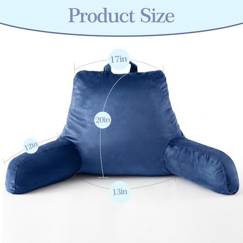 Reading Pillow for Bed with Arm Support, Large Backrest Cushion for Sitting Up - Image 7