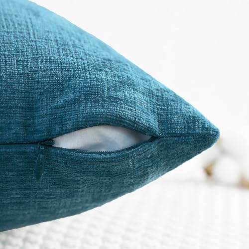 CaliTime Decorative Couch Throw Pillow Covers 20 X 12 Inches Ocean Blue - Image 3