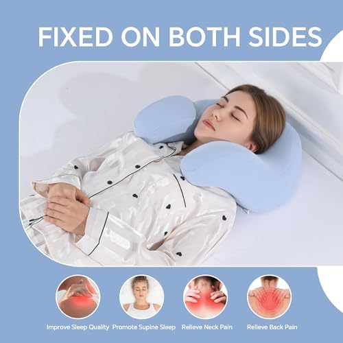 ROYALAY Back Sleeping Training Pillow, Memory Foam Beauty Pillow - Image 4