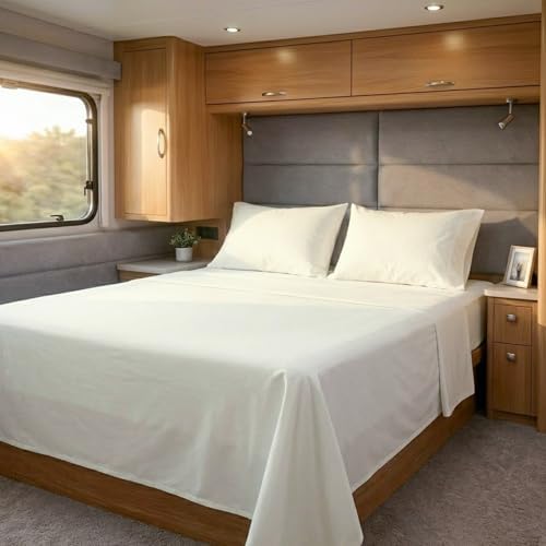 Cottingon 4 Piece RV King Sheets Fits 15" Deep, Egyptian Cotton by COTTINGON