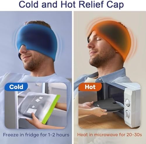 Migraine Relief Cap, Headache Relief Cap Mask Products, Cooling Odorless Gel - Image 6