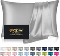 Silk Pillowcase for Hair and Skin, Mulberry Silk Pillow Cases Standard Size by HOME