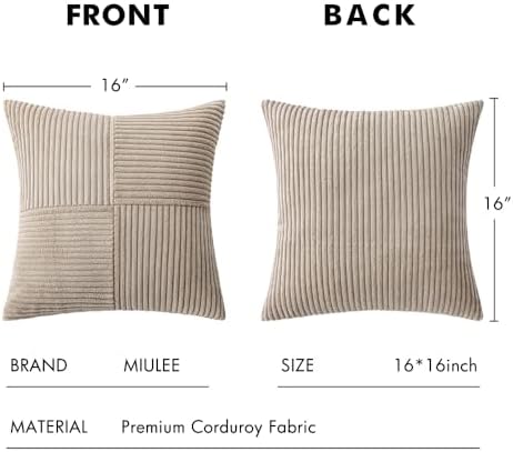 MIULEE Taupe Decorative Throw Pillow Covers - Image 6