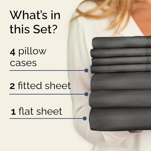 Split King 7 Piece Bed Sheet Set - Image 2